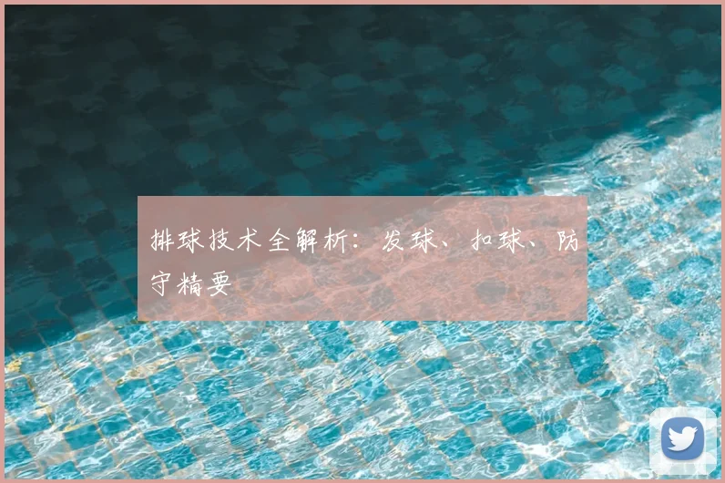 排球技术全解析:发球、扣球、防守精要